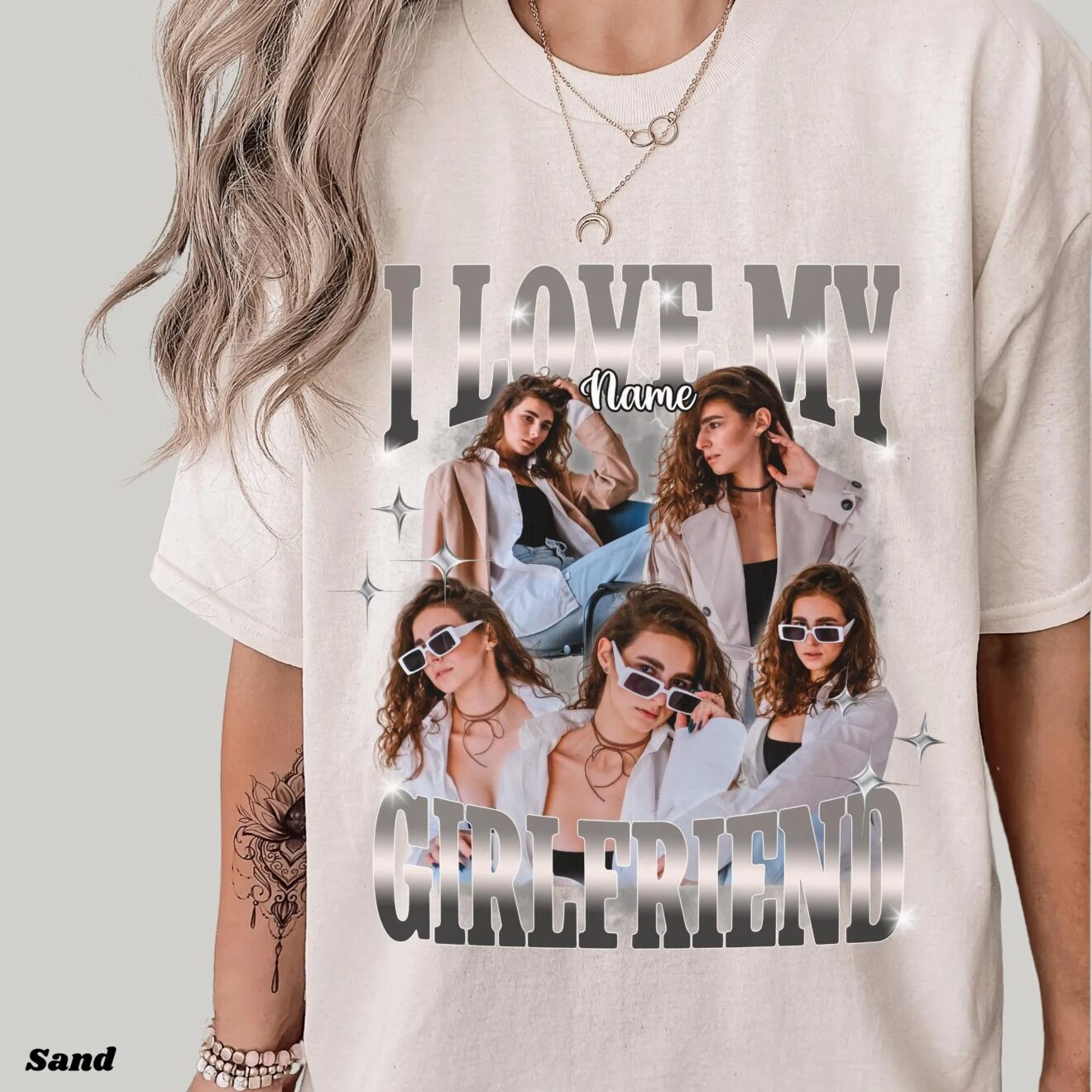 Custom Girlfriend Boyfriend Bootleg Valentine Shirt, Valentine Bootleg Shirt, I Love My Girlfriend Bootleg Shirt, Custom Bootleg Tee - Image 2
