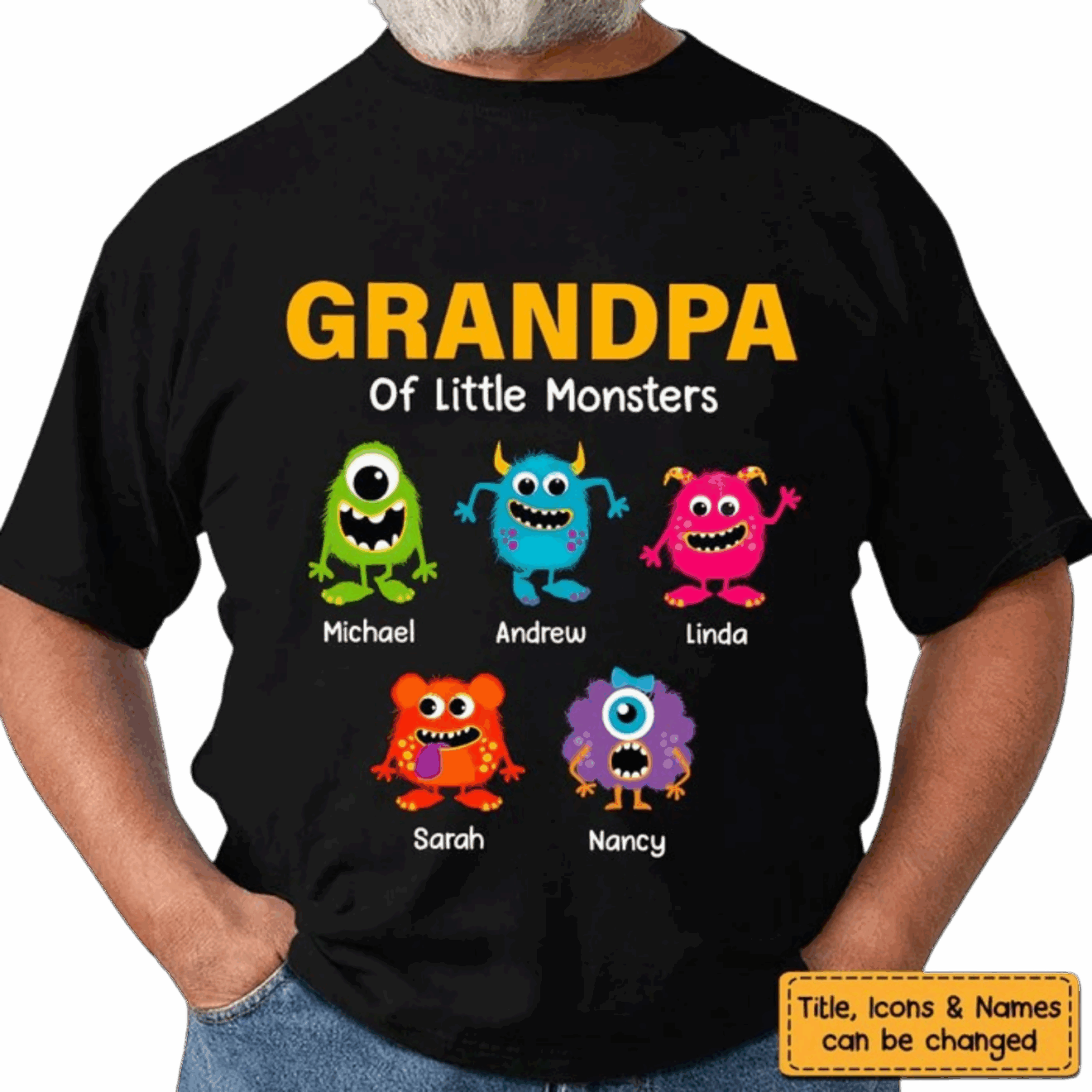 Personalized Grandpa Of Monster Shirt - Hoodie - Sweatshirt