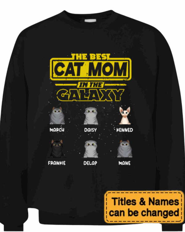 Best Cat Dad In The Galaxy – Gift For Cat Dad, Cat Mom – Personalized Unisex T-Shirt