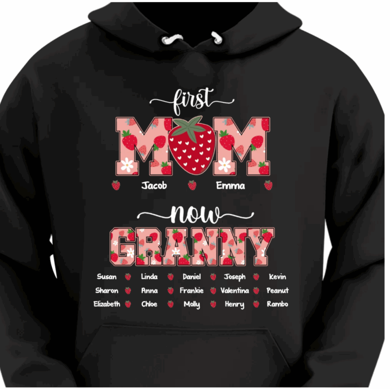 Personalized Gift First Mom Now Grandma Berry Theme Shirt – Hoodie – Sweatshirt