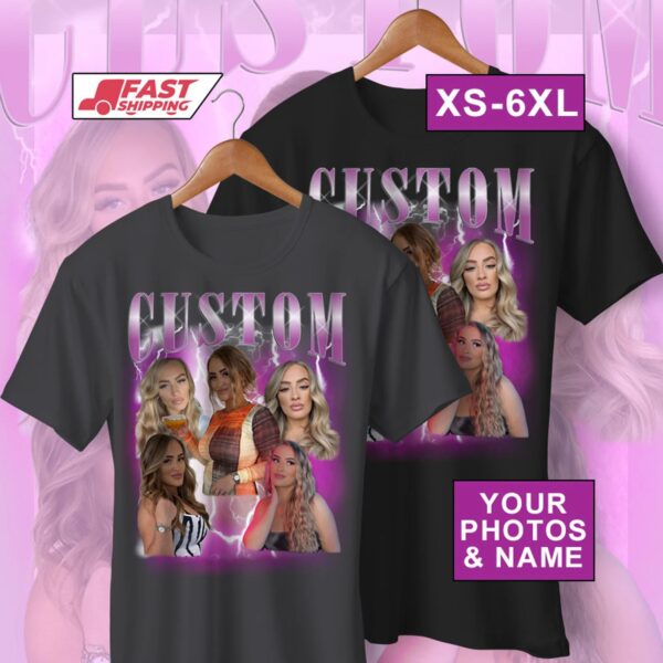 Personalised Bootleg t shirt, Girlfriend t shirt Personalised, Vintage tshirt, Custom Collage Design Tshirt, 90s Bootleg
