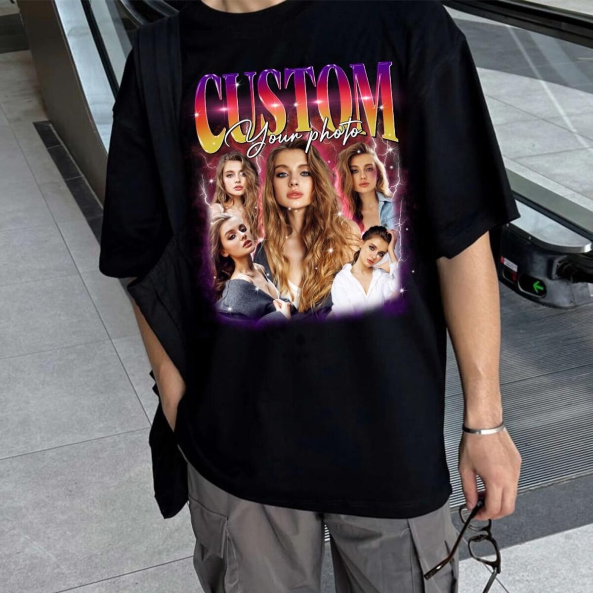 Custom Your Own Bootleg Tee, Retro Custom Bootleg Rap Tee, Custom Bootleg, Custom Your Photo, Insert Your Design - Image 3