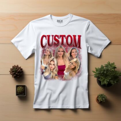 Personalised Bootleg T Shirt, Girlfriend T Shirt Personalised, Vintage Tshirt, Custom Collage Design Tshirt.90s Bootleg T-shirt