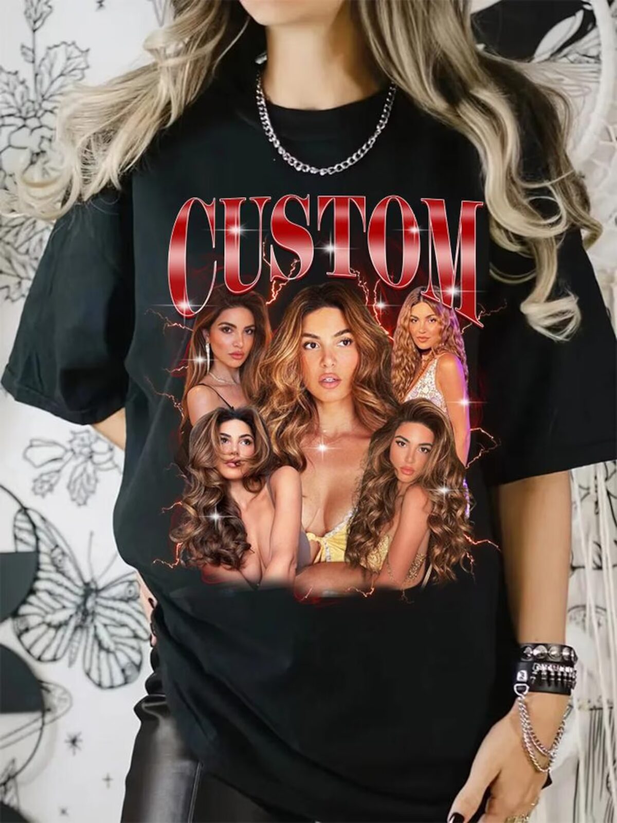 Custom Bootleg Shirt, Custom Girlfriend Photos Shirt, Custom Wife Face Shirt, Gift for Boyfriend, Gift for Husband - Image 5