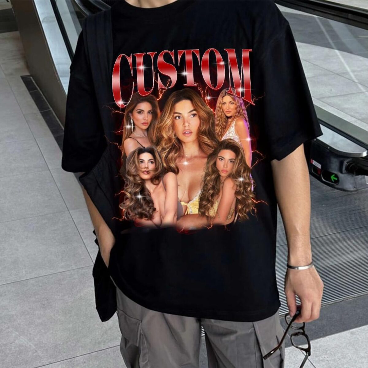 Custom Bootleg Shirt, Custom Girlfriend Photos Shirt, Custom Wife Face Shirt, Gift for Boyfriend, Gift for Husband - Image 7