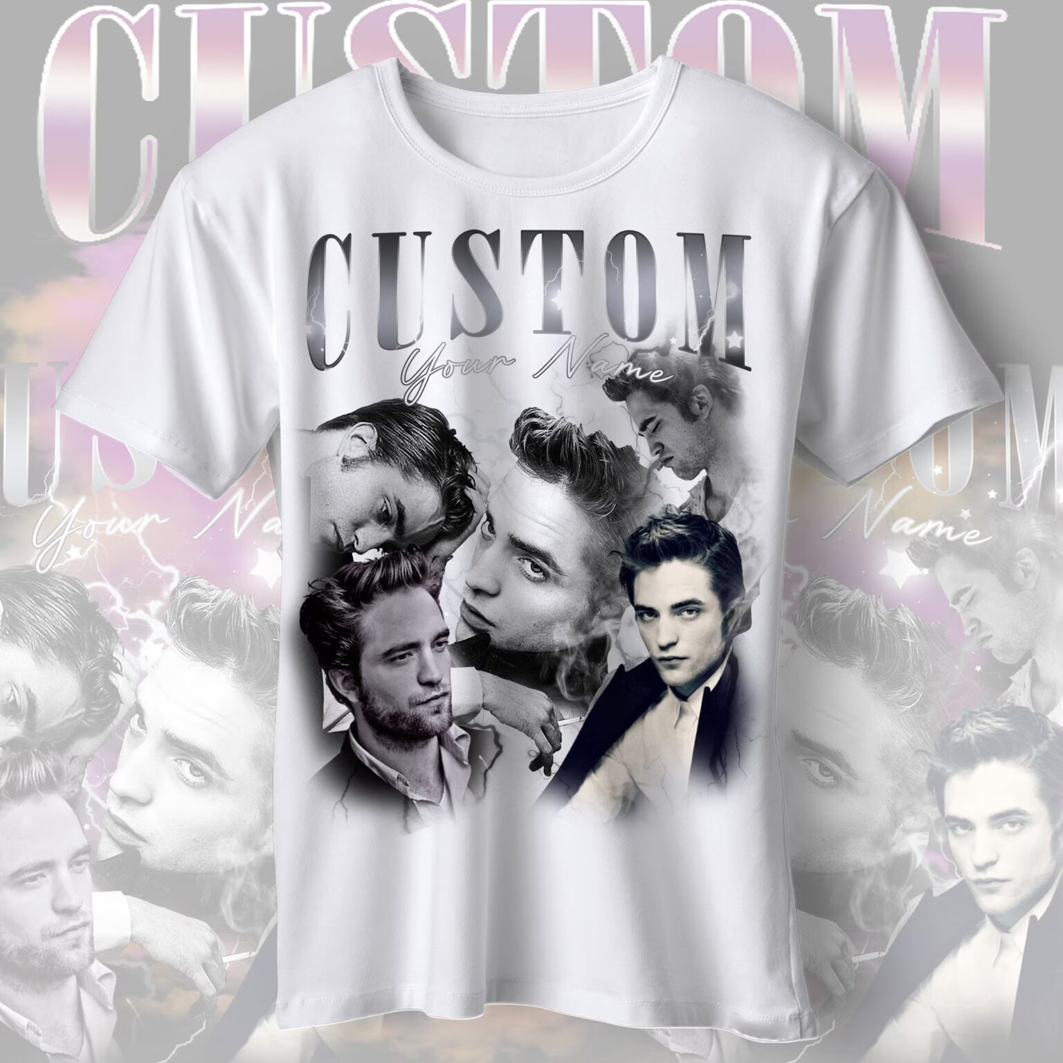 Personalised Bootleg T Shirt, Bootleg Collage T Shirt, Personalised Vintage 90s Tshirt, Custom Design Tshirt