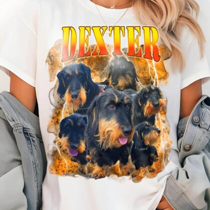 CUSTOM PET PORTRAIT Gift Shirt, Custom Rap Tshirt, Pet Photo Shirt, Bootleg Retro Rap 90s Style TShirt