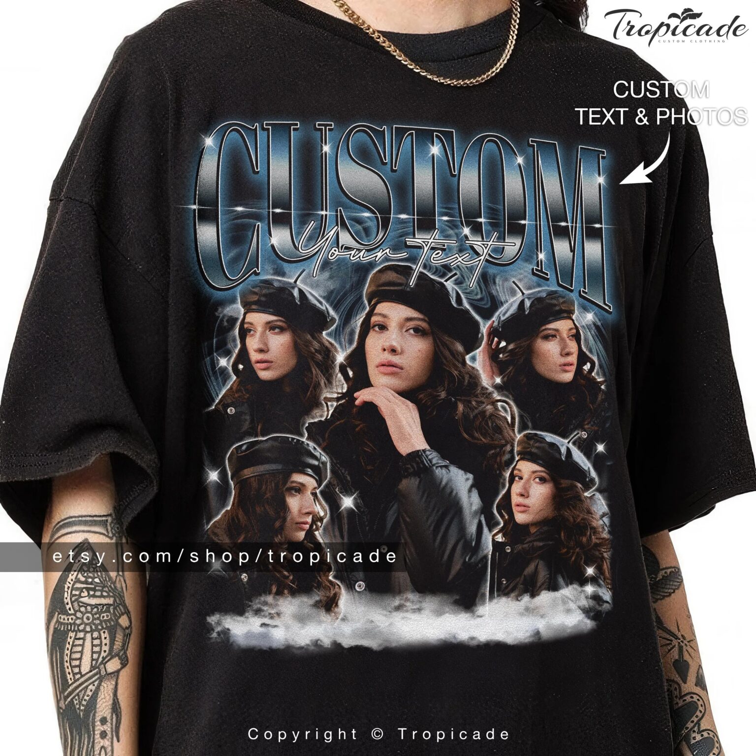 Custom Bootleg Rap Tee, Custom Bootleg Shirt, Custom Photo Shirt, Birthday Gift, Husband Christmas Gift