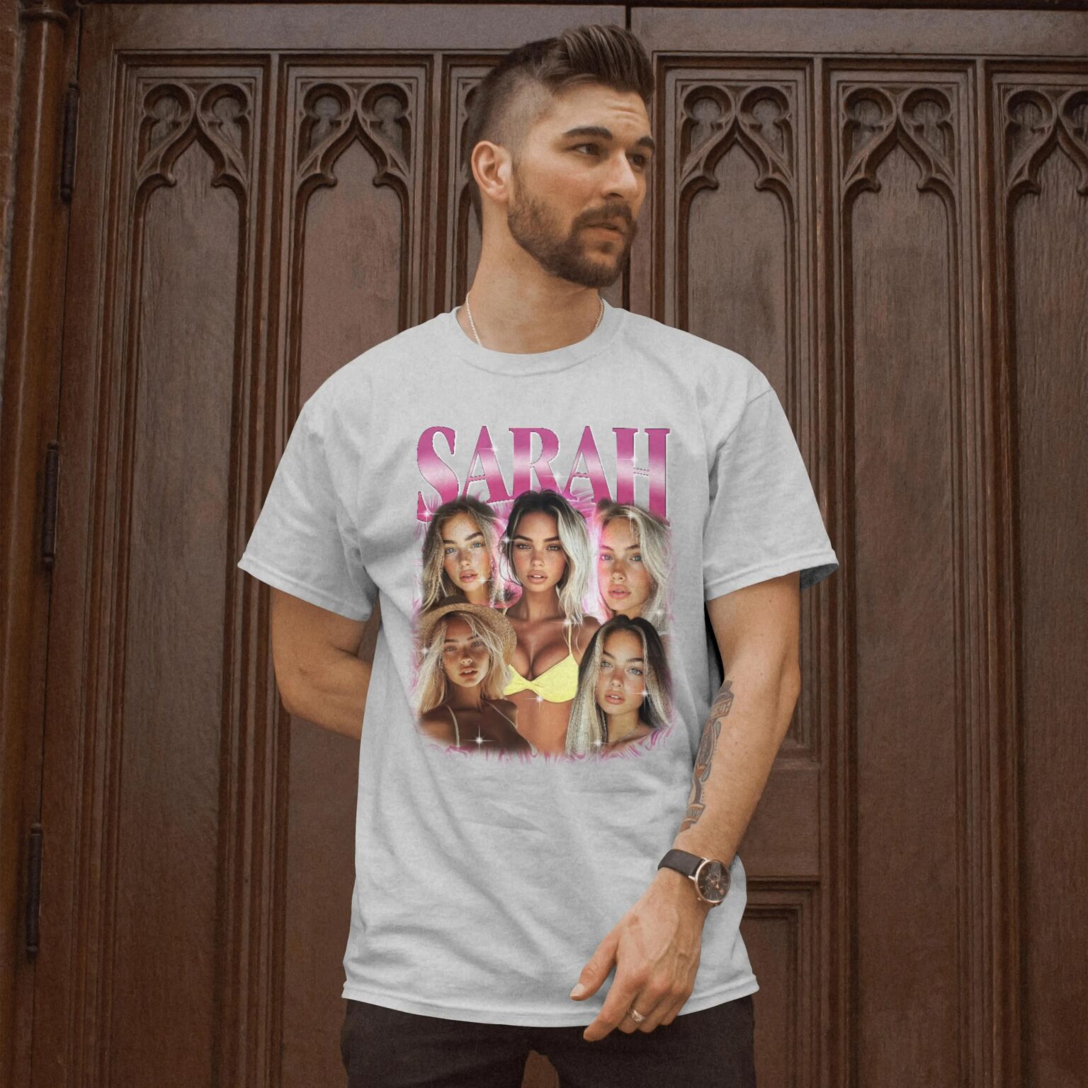 Custom Your Own Bootleg Rap Unisex T-Shirt, Personalised Rap Tee Shirt, Retro Vintage Graphic 90 Shirt - Image 3