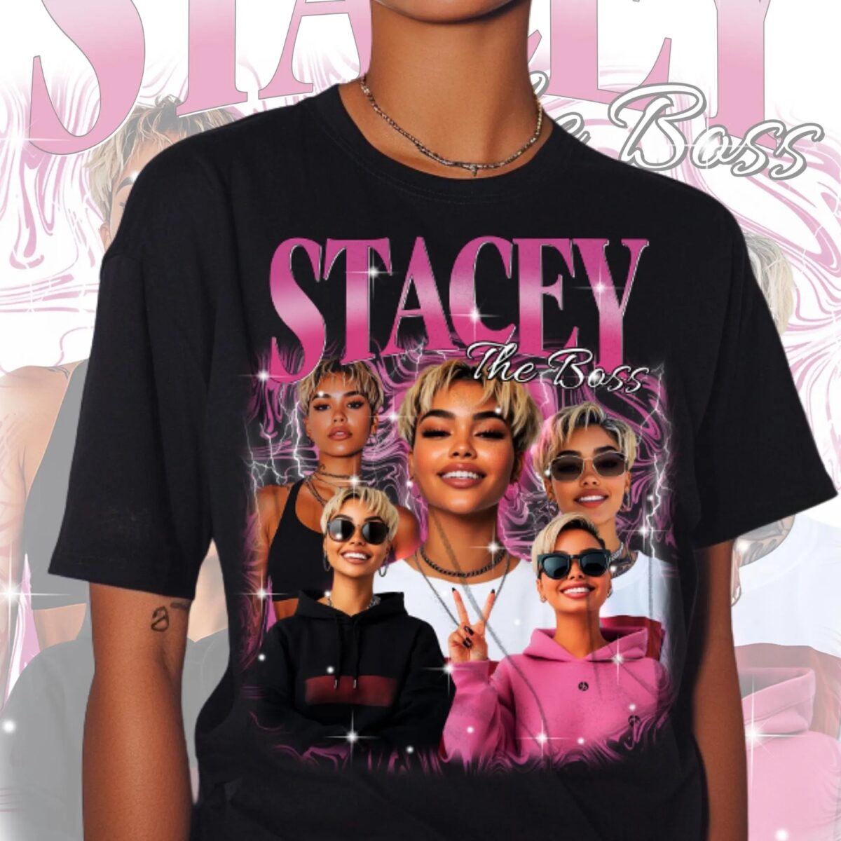 Custom Face Shirt, Bootleg T-shirt, Custom Girlfriend and Boyfriend Shirt, Personalised Bootleg Rap T-shirt - Image 3