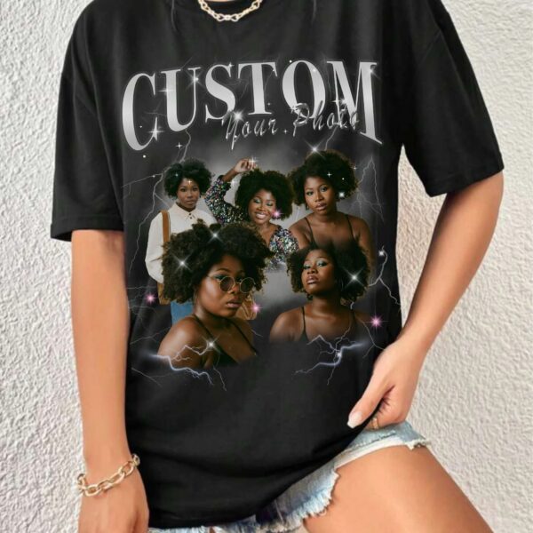 CUSTOM Your Own 90s Vintage Bootleg Unisex T-shirt, Girlfriend T-shirt Bootleg Tee, Personalised Customised Shirt