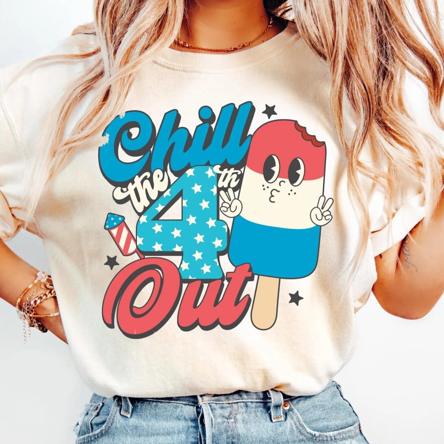 Chill The Fourth Out Shirt, 4th Of July Shirt, Independence Day Shirt, 4th July Ice Cream Shirt,Fourth of July Shirt,Cute 4th of July Shirt