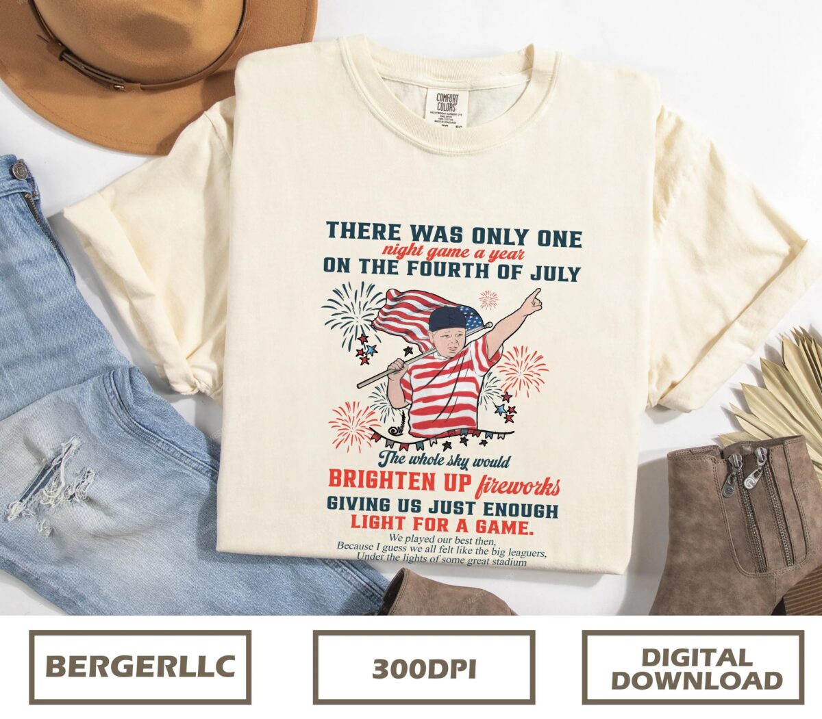The Sandlot Happy Shirt PNG Ham Porter 4th of July Fireworks Scene Hambino Baseball Sublimation Scotty Smalls Retro Sweatshirt Design - Image 3