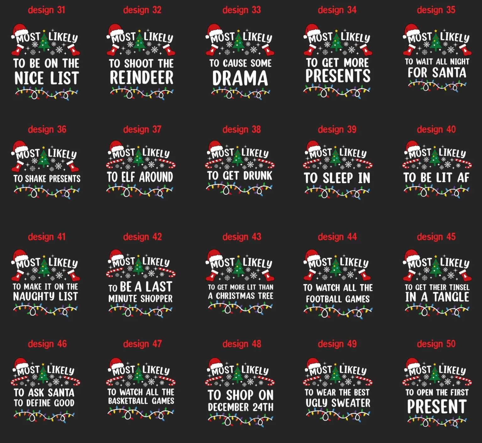 Matching Christmas T-Shirts, Most Likely to Christmas Quotes Shirt, Family, Christmas Shirt, Funny Christmas Shirt - Image 4