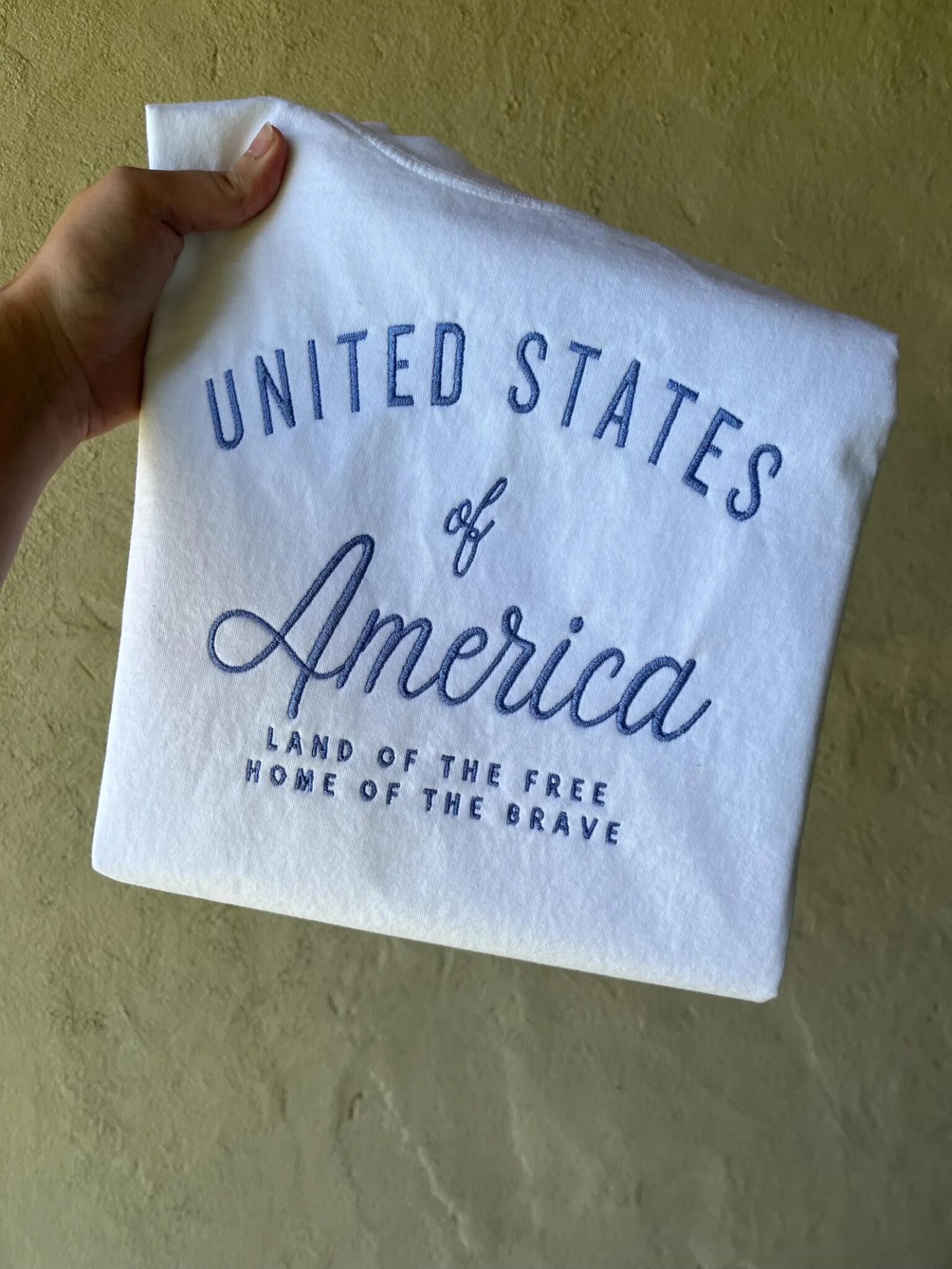 America Comfort Colors Tee, USA Shirt, 4th Of July T-Shirt, Embroidered Tee, Embroidered Shirt, Custom Shirt, Summer Shirt - Image 6