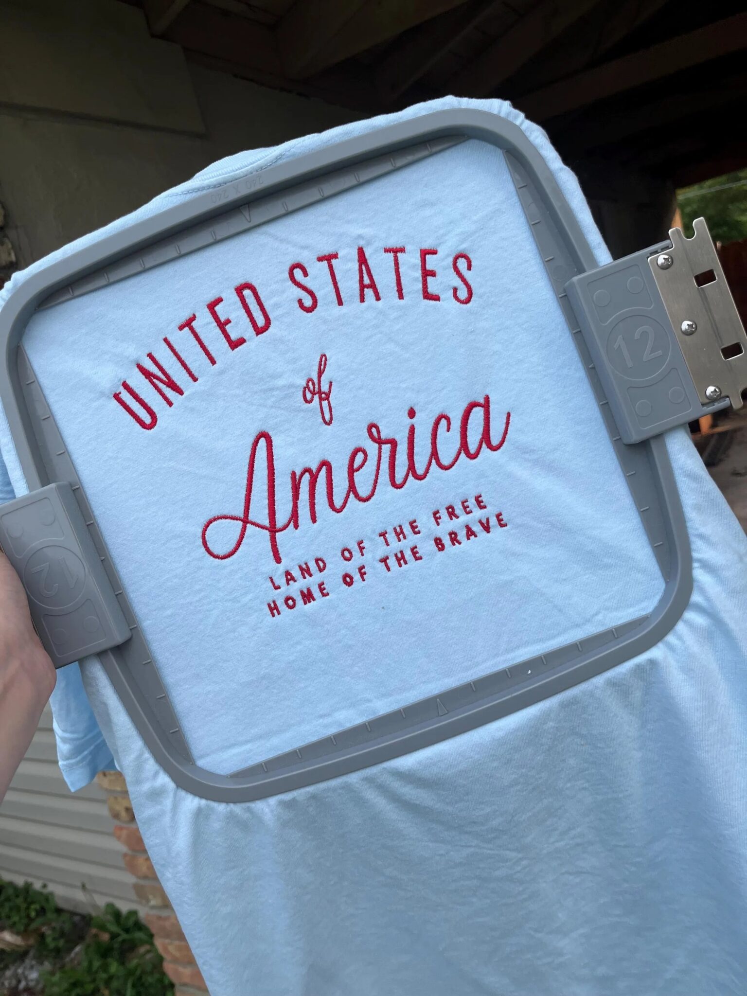 America Comfort Colors Tee, USA Shirt, 4th Of July T-Shirt, Embroidered Tee, Embroidered Shirt, Custom Shirt, Summer Shirt - Image 5