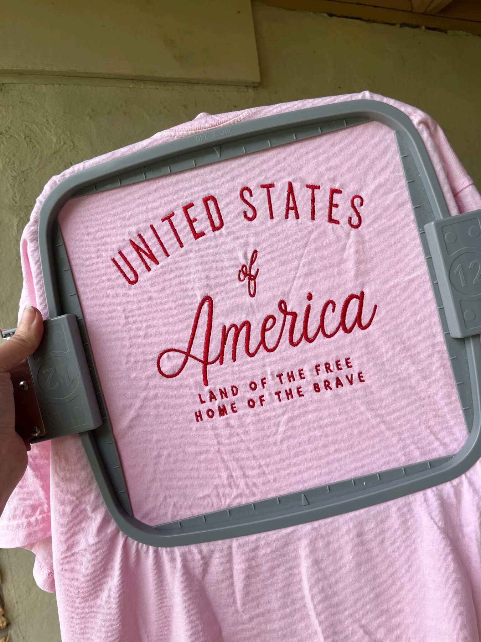America Comfort Colors Tee, USA Shirt, 4th Of July T-Shirt, Embroidered Tee, Embroidered Shirt, Custom Shirt, Summer Shirt - Image 2