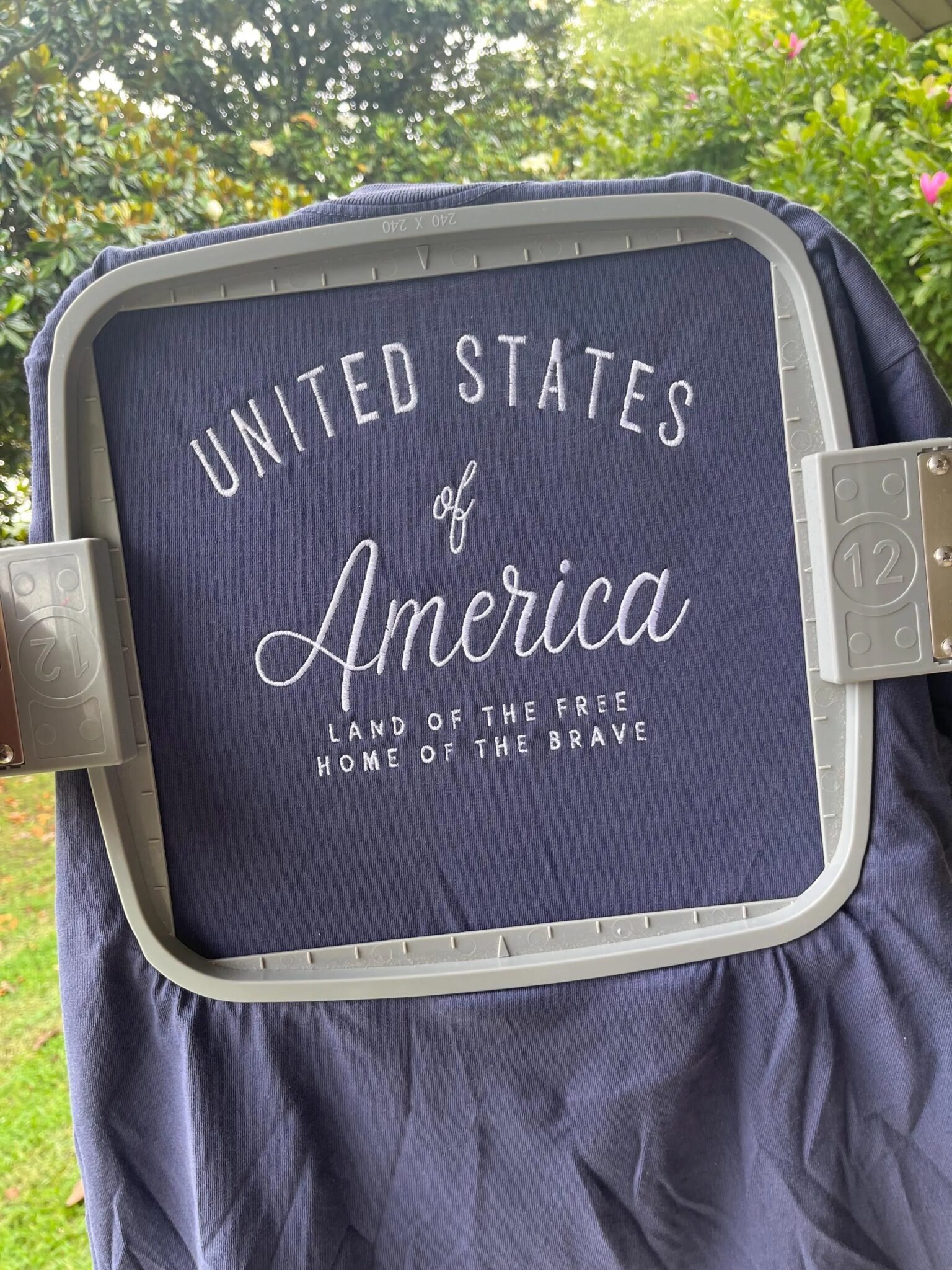 America Comfort Colors Tee, USA Shirt, 4th Of July T-Shirt, Embroidered Tee, Embroidered Shirt, Custom Shirt, Summer Shirt - Image 3