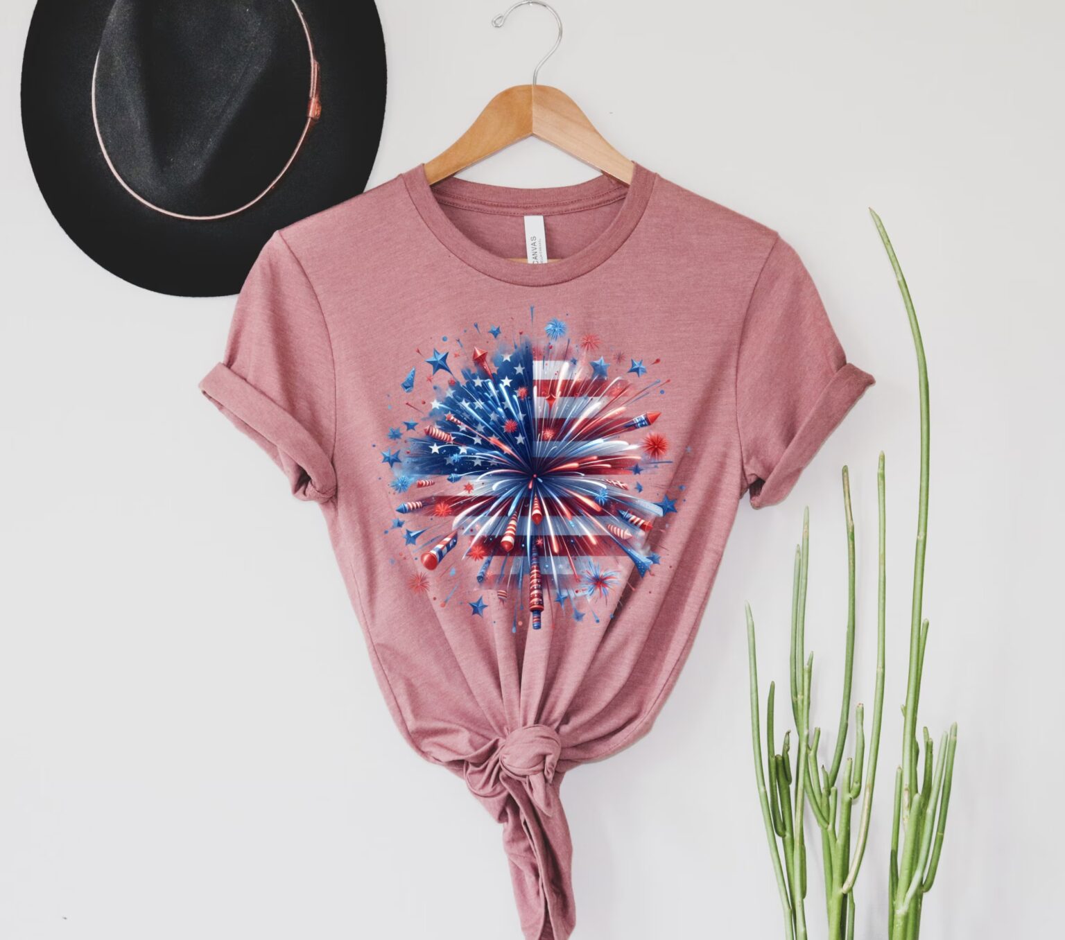 USA Firework Women Shirt, 4th Of July Shirt, Independence Day Shirt, America, Red White Blue Shirt, Patriotic Shirt - Image 3