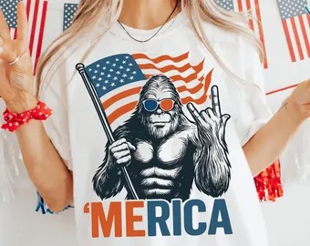 Bigfoot Merica Bundle shirt, Bigfoot Merica 4th Of July shirt, Rock American Flag Patriotic 4th Of July shirt