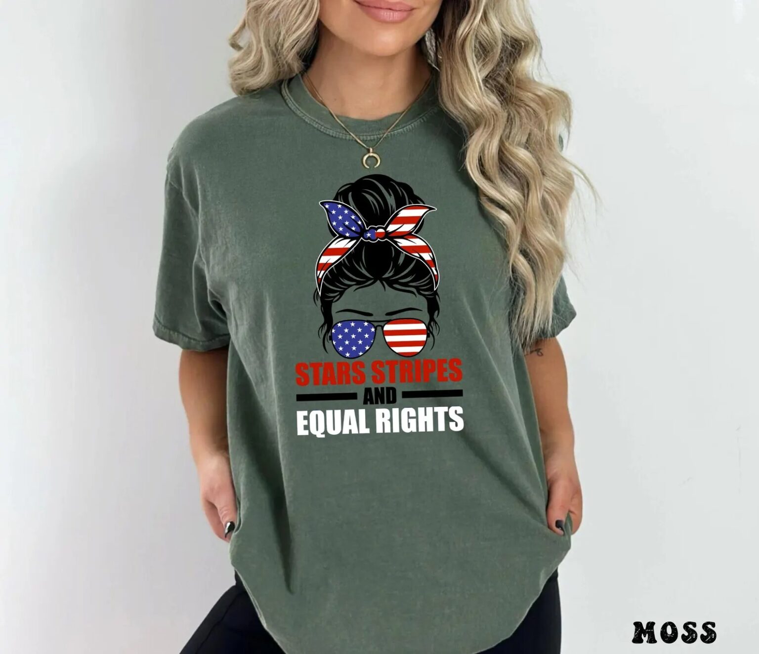 Stars Stripes And Equal Rights Shirt, 4th of July Feminist Shirt, Liberal American TShirt (Copy) - Image 12