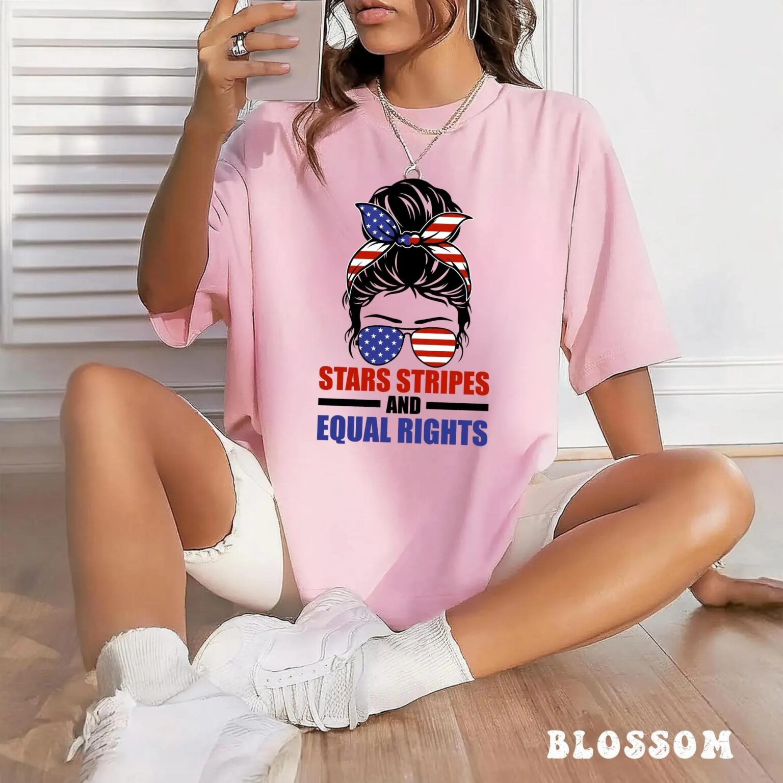 Stars Stripes And Equal Rights Shirt, 4th of July Feminist Shirt, Liberal American TShirt (Copy) - Image 13