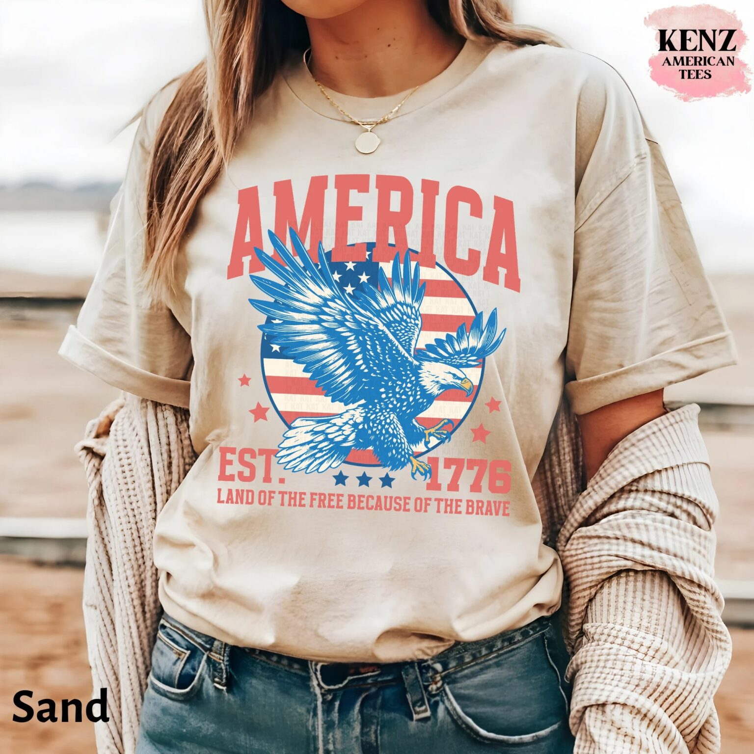 USA shirt, Summer BBQ t-shirt, Red White and Blue, America Tee, Comfort Colors® Women's 4th of July, Fourth of July Shirt T-Shirt - Image 3