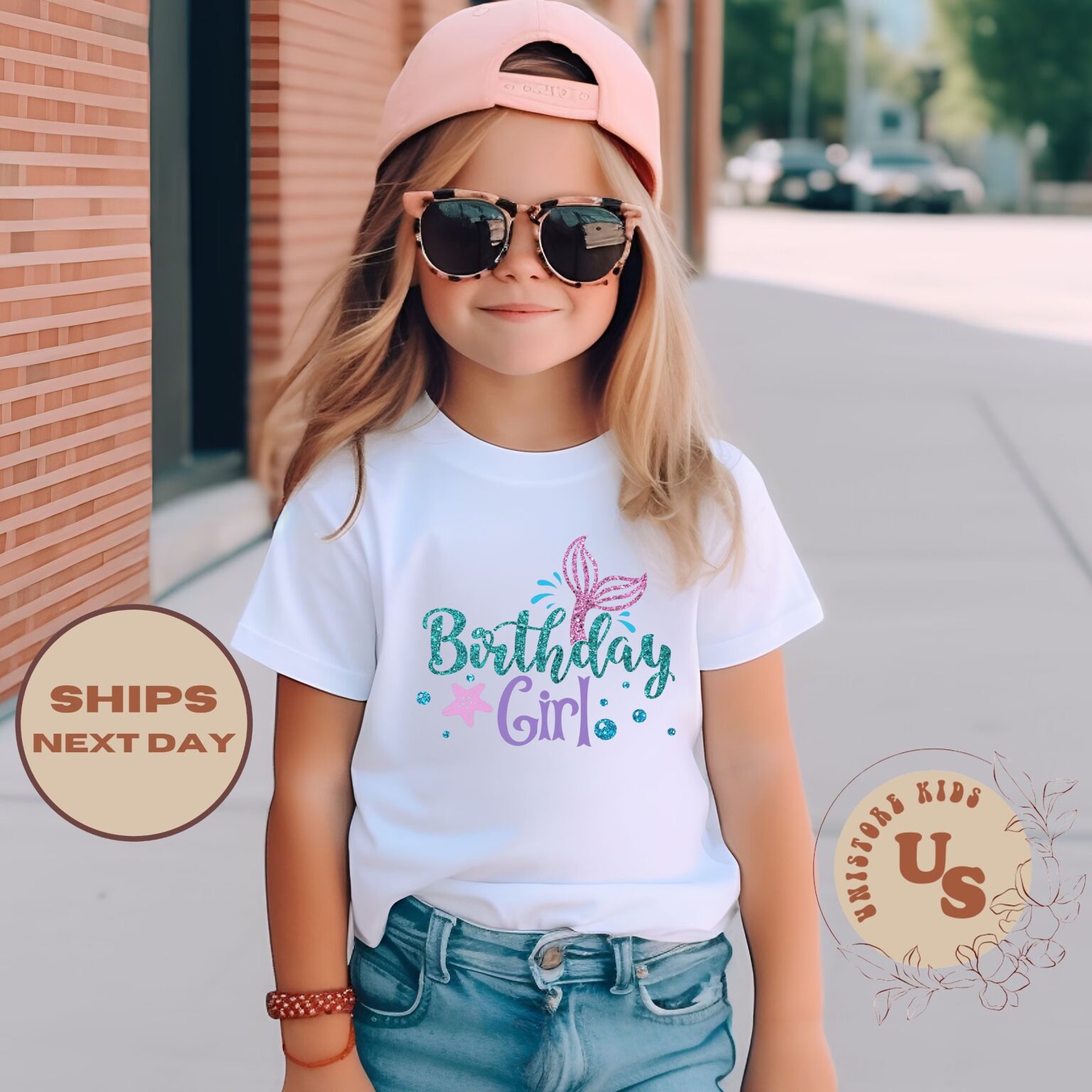 Mermaid Birthday Girl Shirt, Mermaid Birthday Kids T-Shirt, Birthday Kids Shirt, Birthday Girl Toddler T-Shirt (Copy) - Image 2