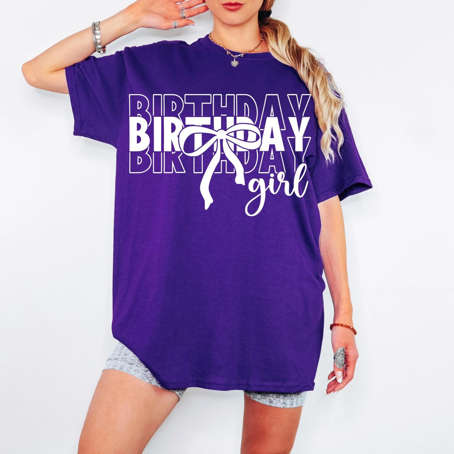 Birthday Girl Shirt SVG Birthday Girl Shirt Png Preppy Coquette Bow Birthday Shirt svg png Birthday svg Cut File for Cricut Sublimation - Image 5