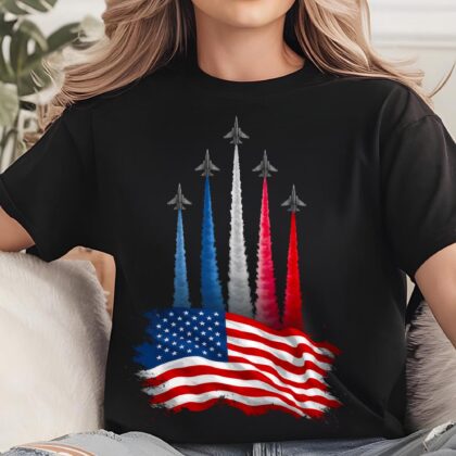 Realistic Jet Planes T‑Shirt | Patriotic 4th of July Shirt