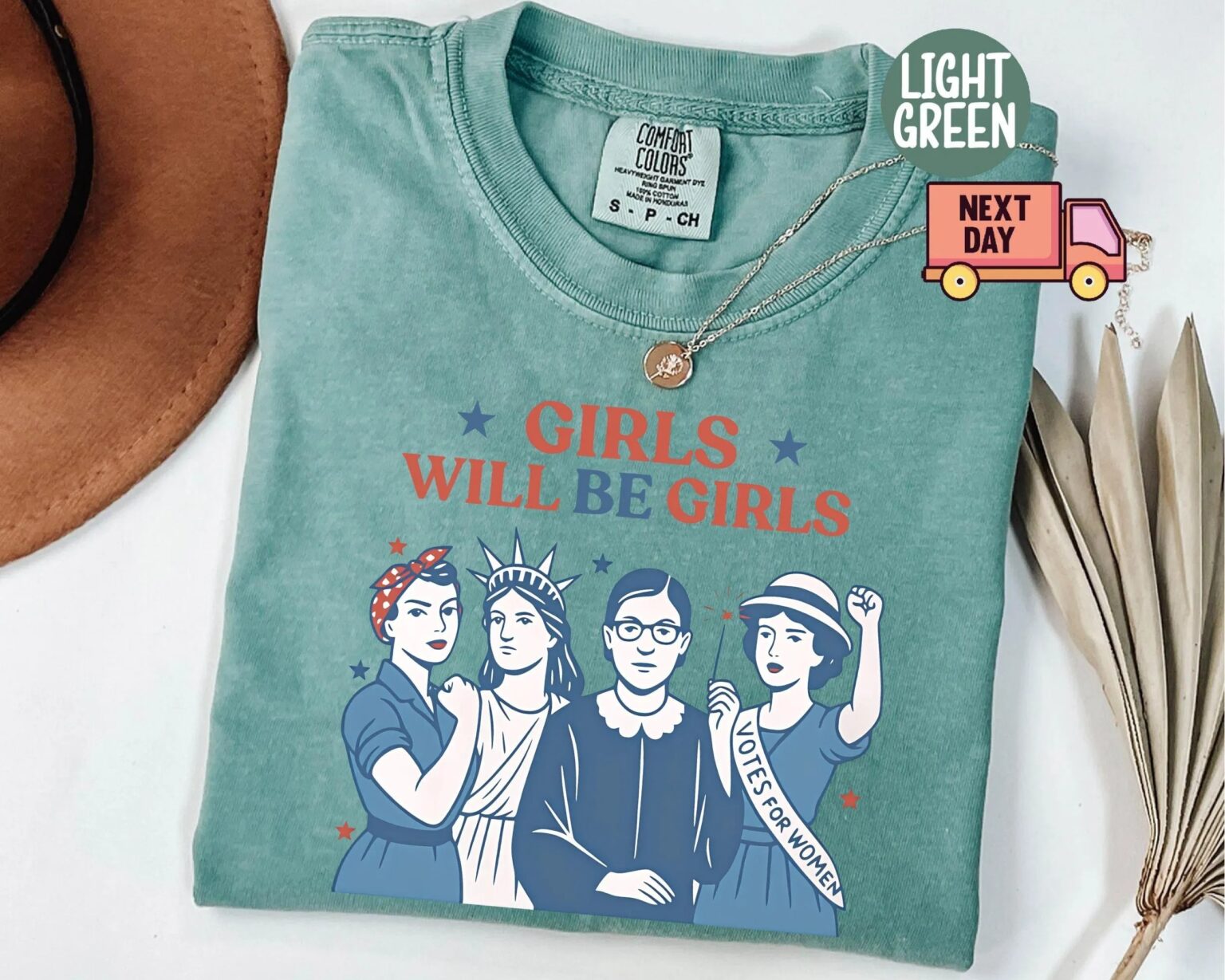 Patriotic Feminist 4th of July Tee, Strong American Women T-Shirt - Image 8