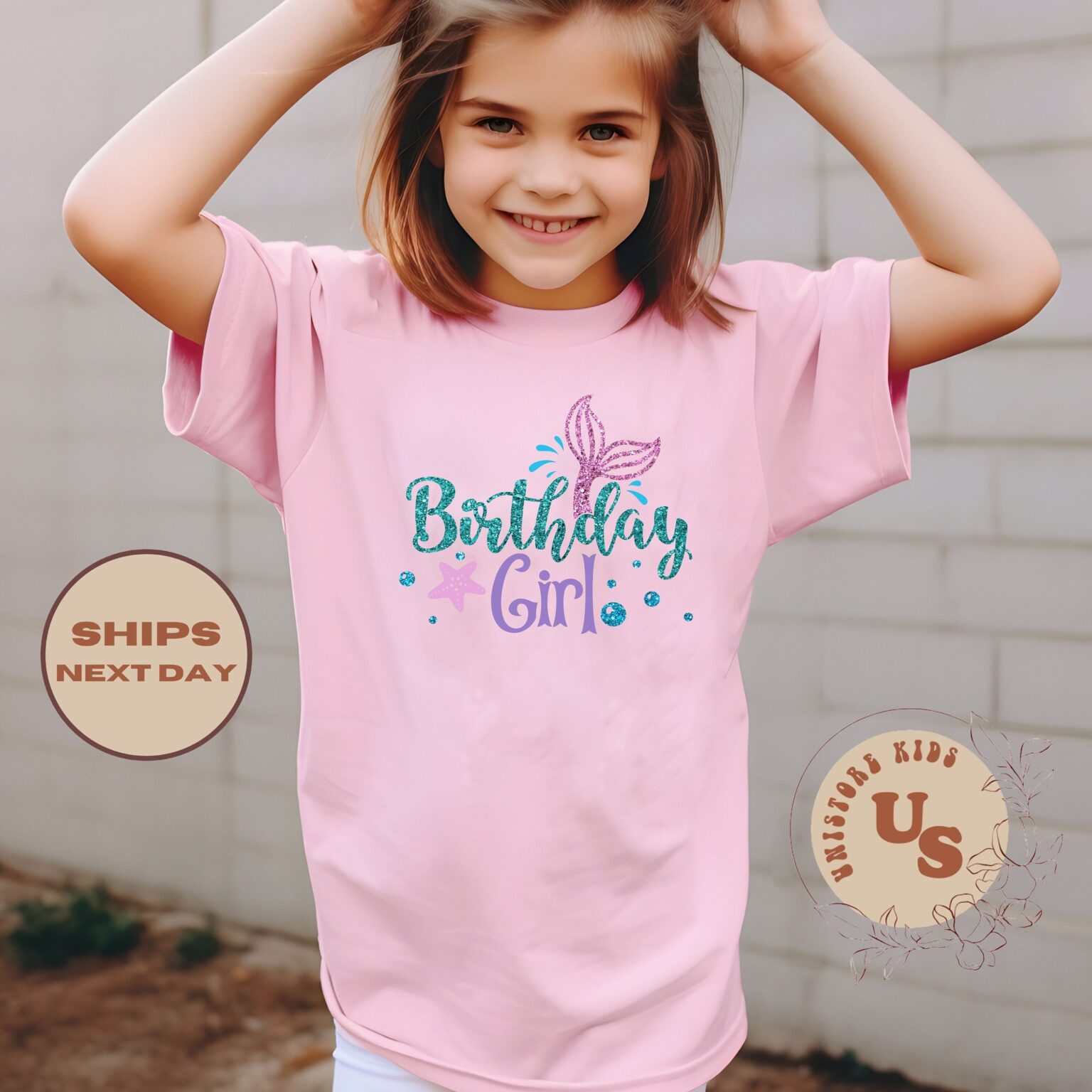 Mermaid Birthday Girl Shirt, Mermaid Birthday Kids T-Shirt, Birthday Kids Shirt, Birthday Girl Toddler T-Shirt (Copy)