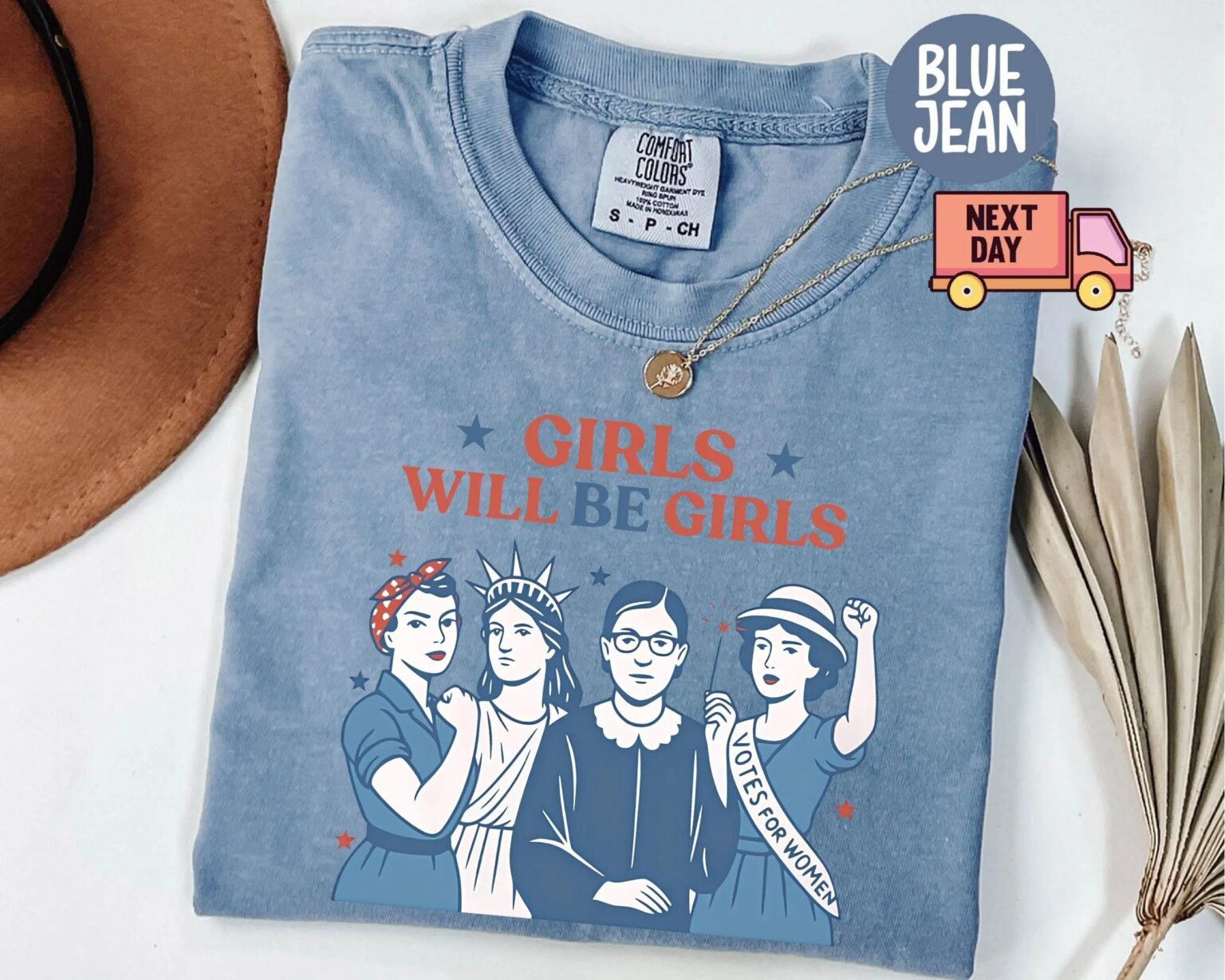 Patriotic Feminist 4th of July Tee, Strong American Women T-Shirt - Image 7