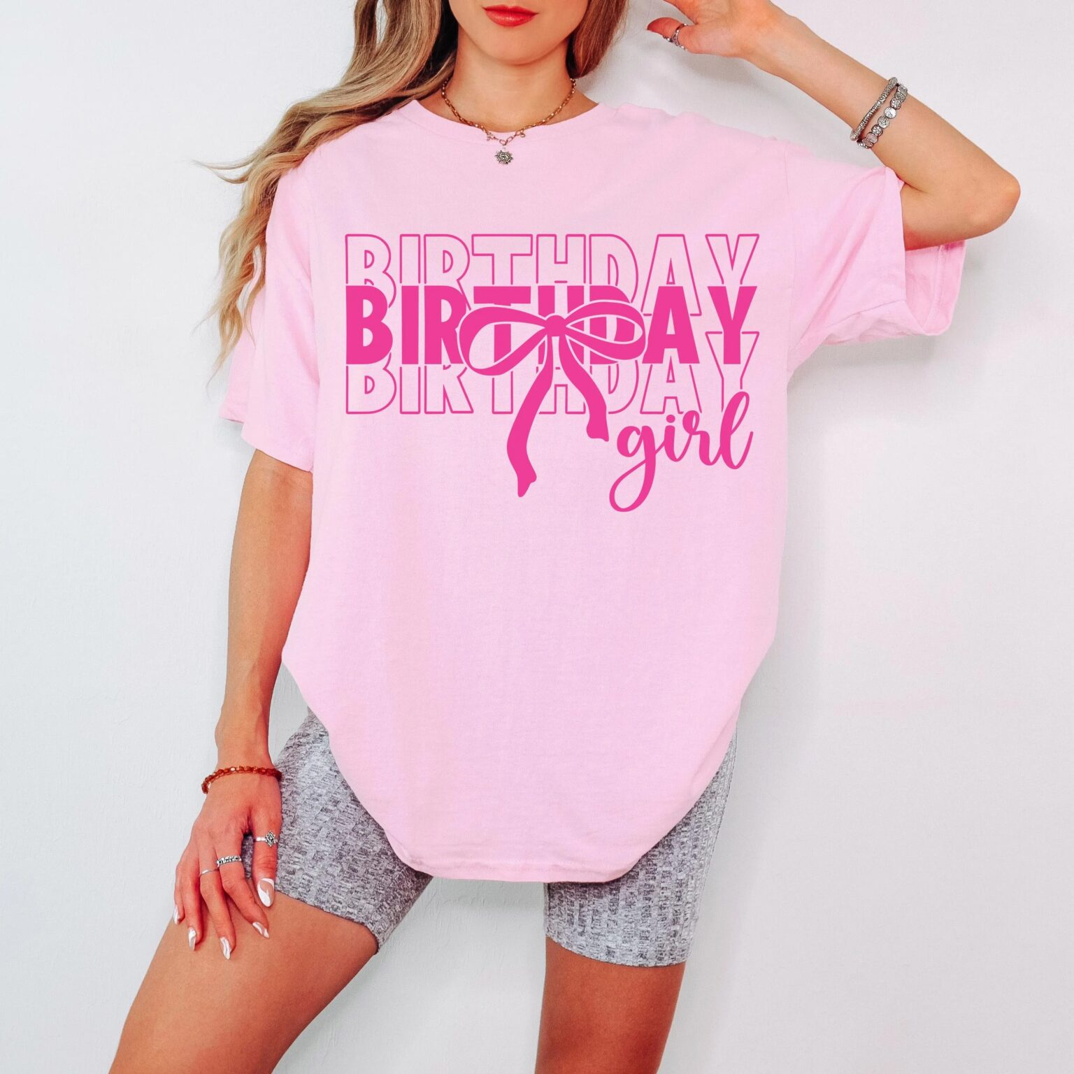Birthday Girl Shirt SVG Birthday Girl Shirt Png Preppy Coquette Bow Birthday Shirt svg png Birthday svg Cut File for Cricut Sublimation - Image 6