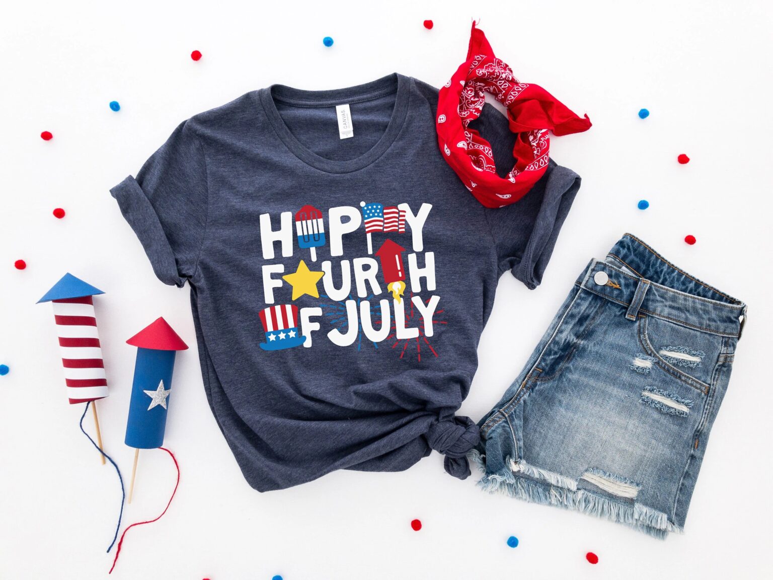 Happy Fourth of July Shirt, 4th Of July T-shirt, Fourth of July Shirt, Independence Day Shirt, Retro America Shirt - Image 2