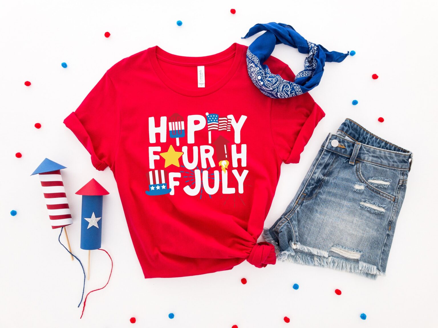 Happy Fourth of July Shirt, 4th Of July T-shirt, Fourth of July Shirt, Independence Day Shirt, Retro America Shirt - Image 3