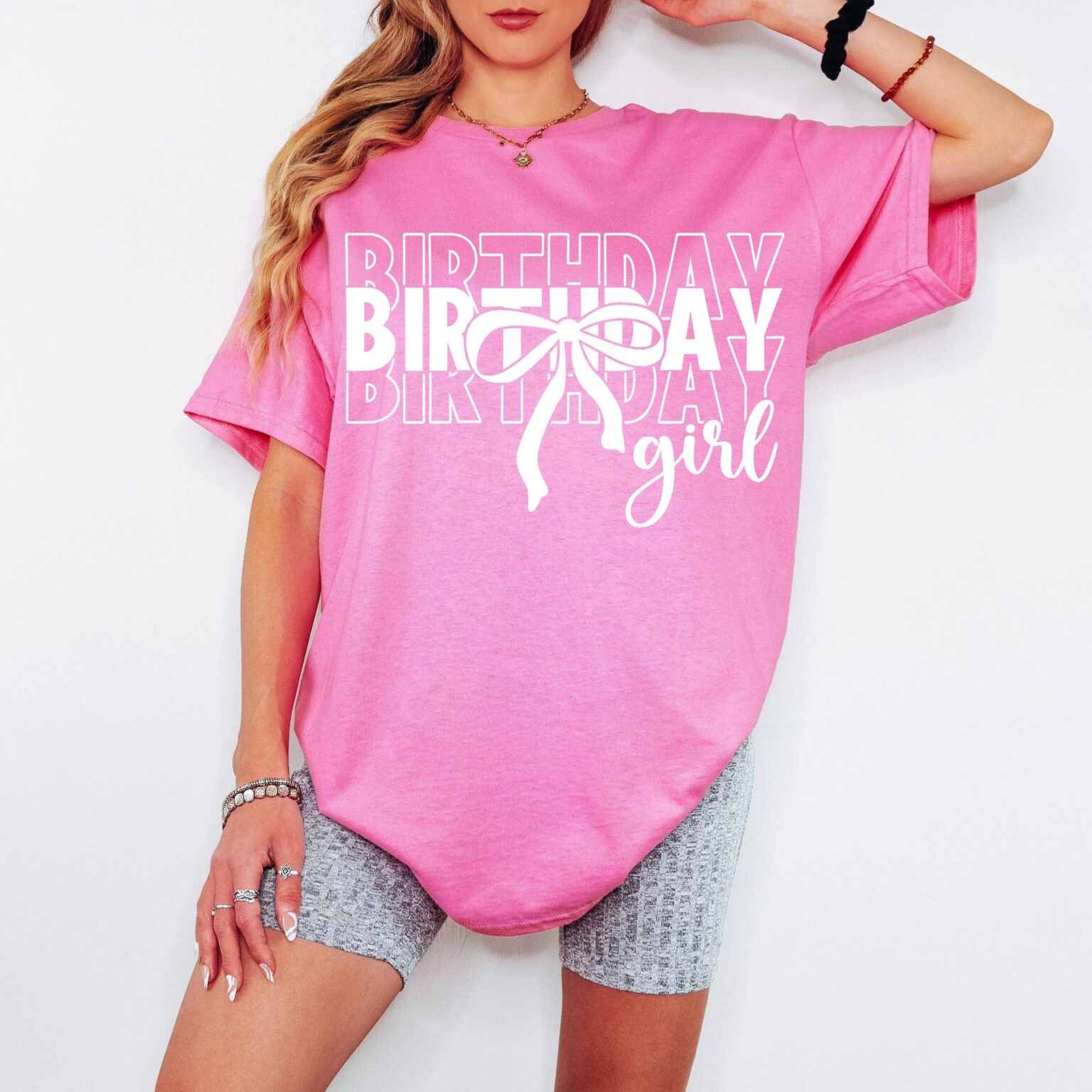 Birthday Girl Shirt SVG Birthday Girl Shirt Png Preppy Coquette Bow Birthday Shirt svg png Birthday svg Cut File for Cricut Sublimation - Image 4