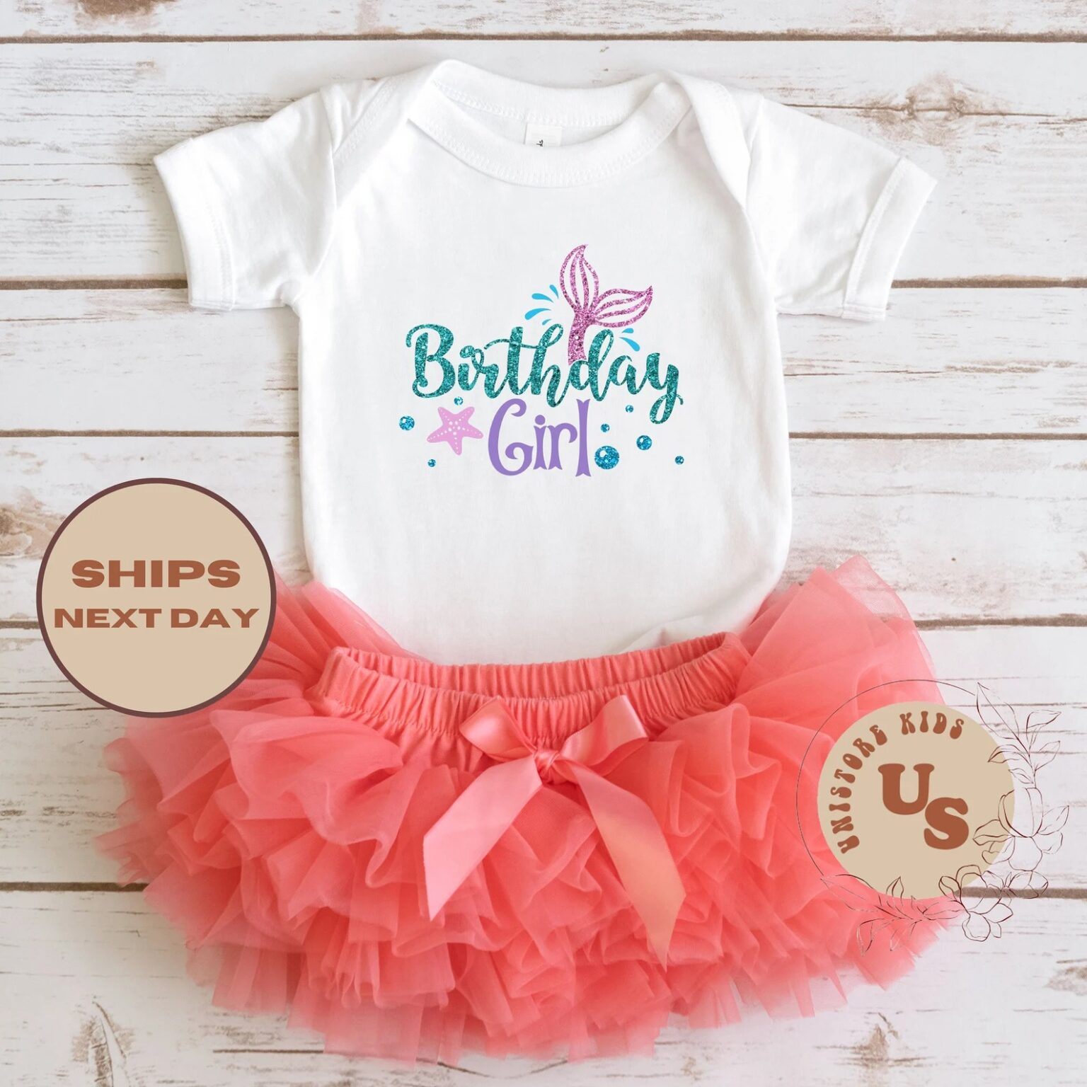 Mermaid Birthday Girl Shirt, Mermaid Birthday Kids T-Shirt, Birthday Kids Shirt, Birthday Girl Toddler T-Shirt (Copy) - Image 5