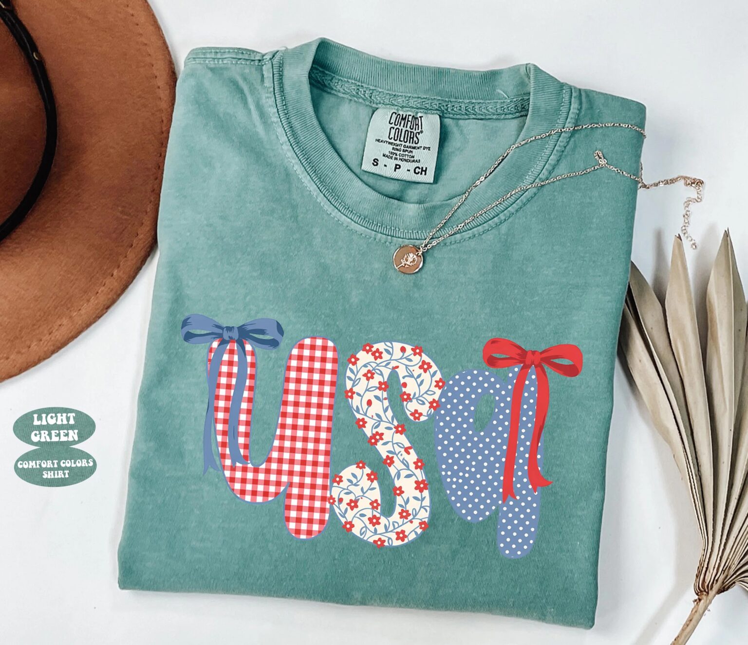 Comfort Colors Coquette USA Shirt, 4th of July Shirt Women, Floral Patriotic Shirt - Image 2