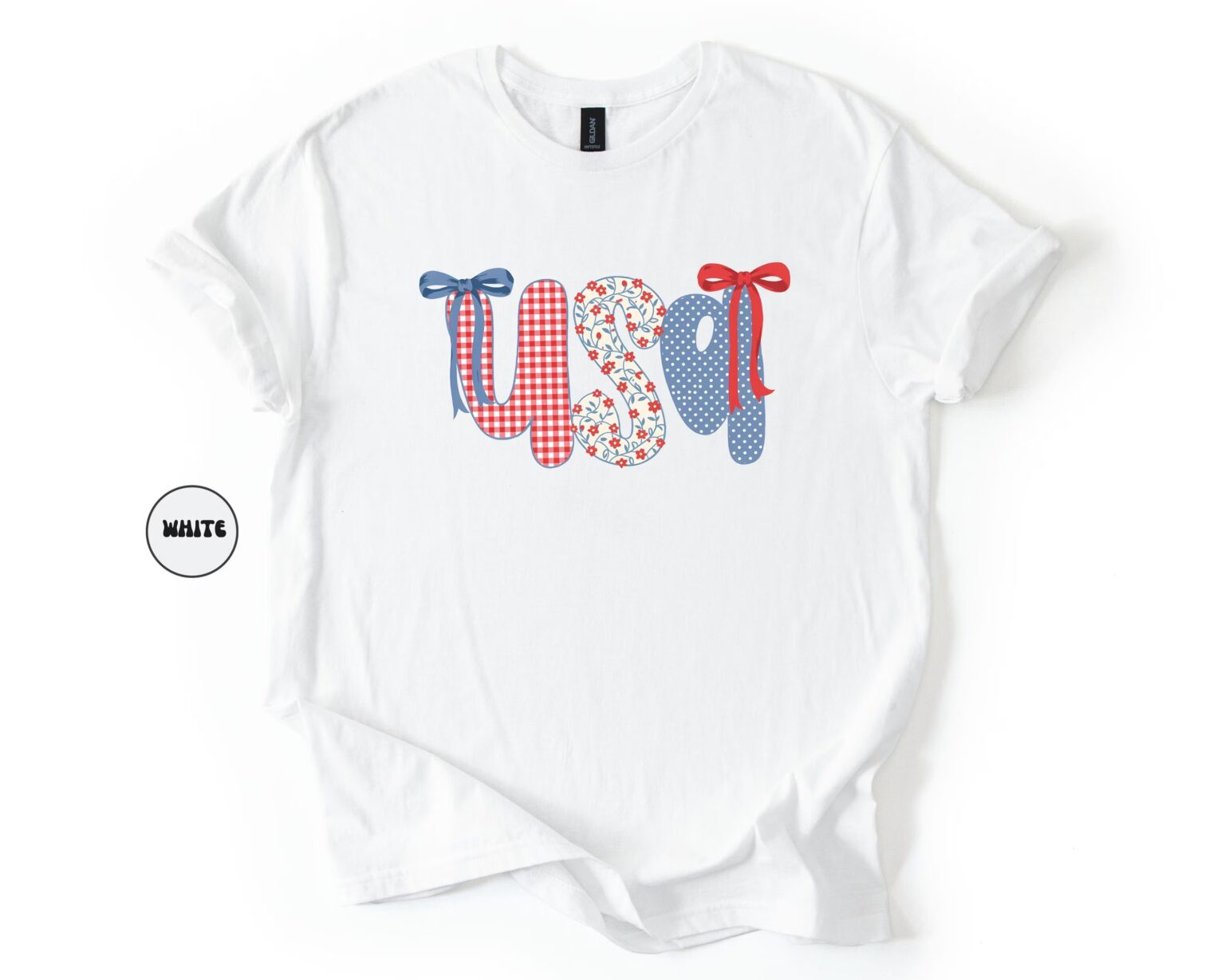 Comfort Colors Coquette USA Shirt, 4th of July Shirt Women, Floral Patriotic Shirt - Image 3