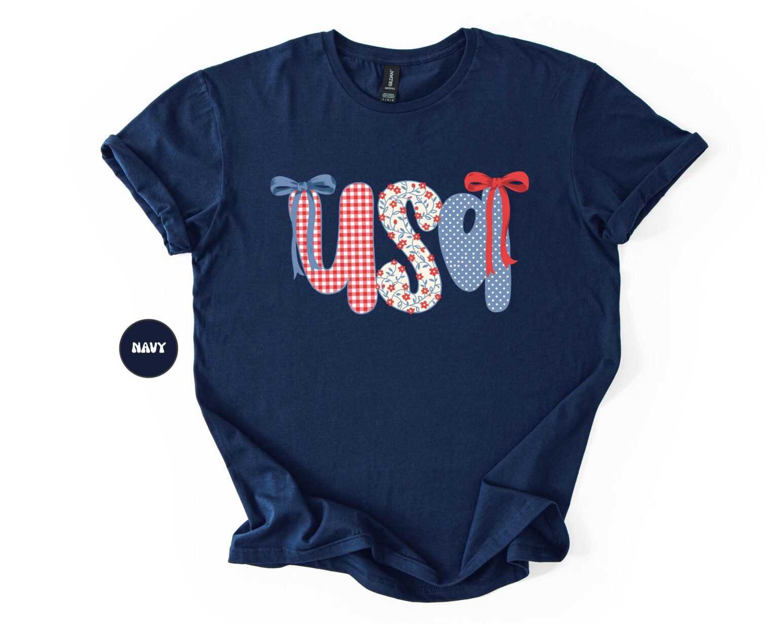 Comfort Colors Coquette USA Shirt, 4th of July Shirt Women, Floral Patriotic Shirt - Image 5