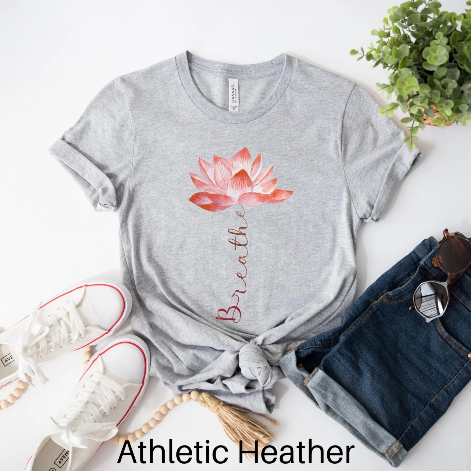 Lotus Flower Shirt, Breathe Shirt, Yoga Shirt, Yoga Gift, Meditation Shirt, Yoga Tshirt, Pilates Tee, Yoga Instructor Gift, Spiritual Shirt - Image 4