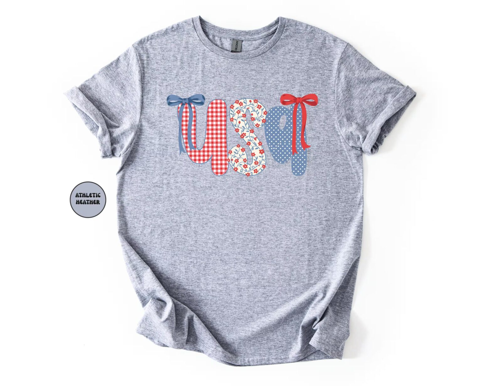 Comfort Colors Coquette USA Shirt, 4th of July Shirt Women, Floral Patriotic Shirt - Image 4