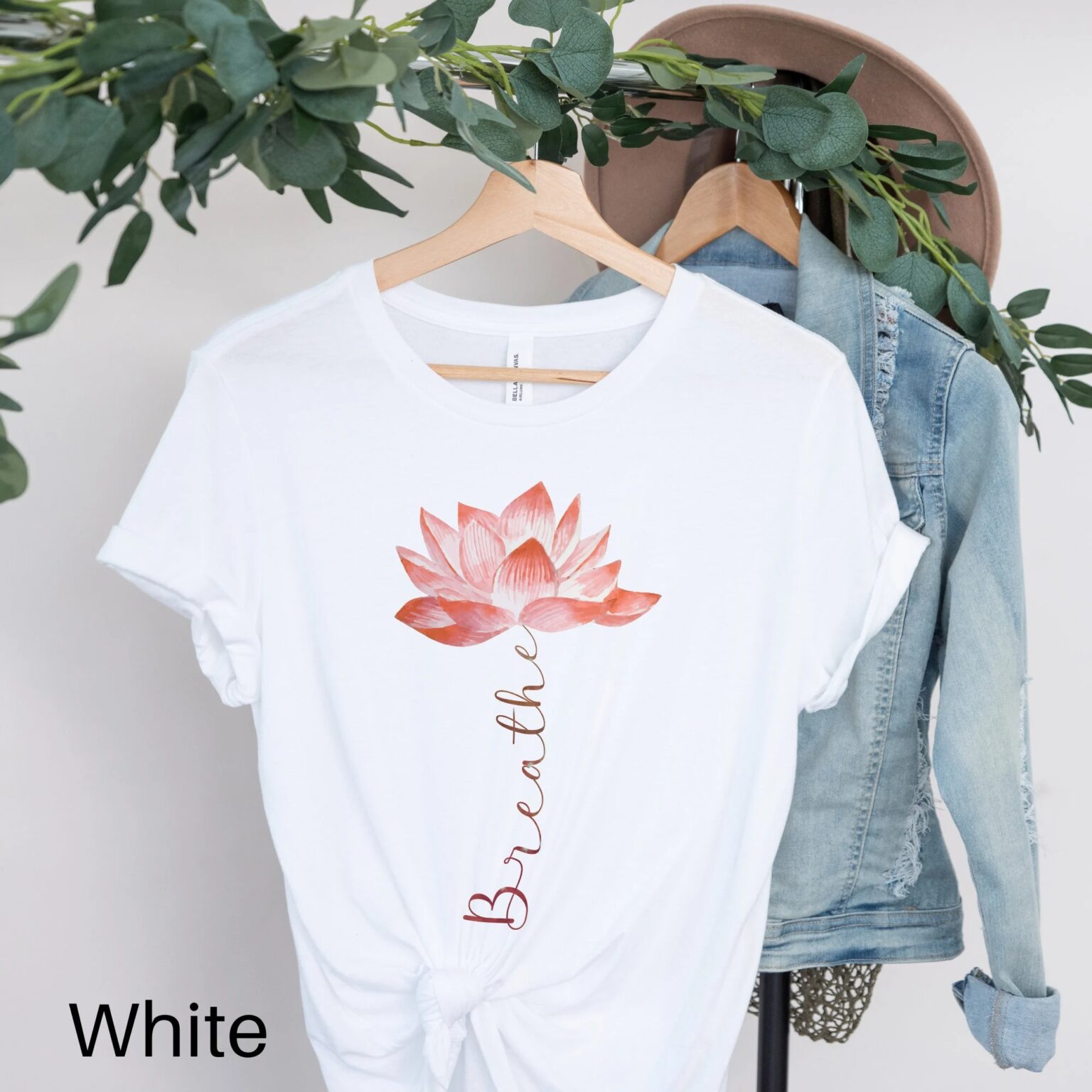 Lotus Flower Shirt, Breathe Shirt, Yoga Shirt, Yoga Gift, Meditation Shirt, Yoga Tshirt, Pilates Tee, Yoga Instructor Gift, Spiritual Shirt - Image 5