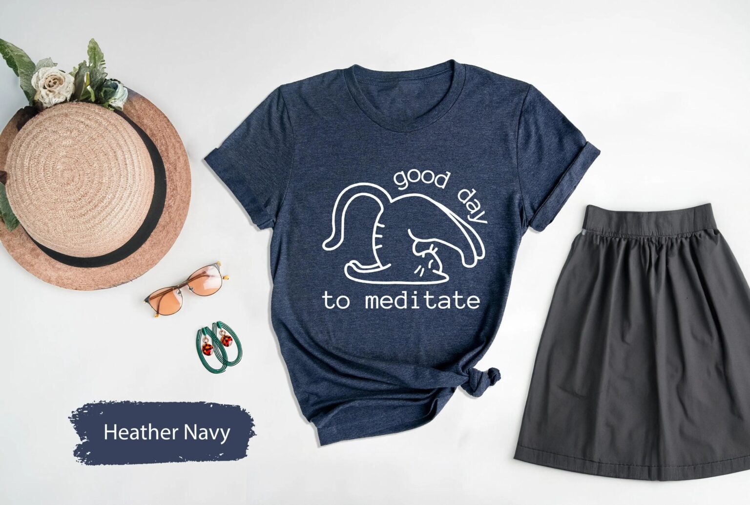 Funny Yoga Shirt, Cat Yoga Shirt, Cat Lovers Shirt, Meditation Shirt, Funny Yoga T-Shirt, Yoga Lover Shirt, Cute Yoga Shirt, Animal Yoga Tee - Image 3