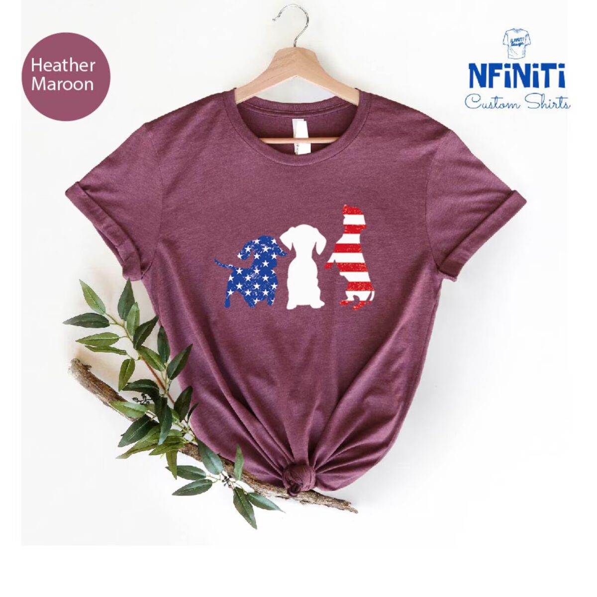 4th July Dachshund Shirt, Dachshund Gift, American Dog Shirt, Dachshund Mom, Dog Lover Shirt, Patriotic Dog Shirt - Image 2